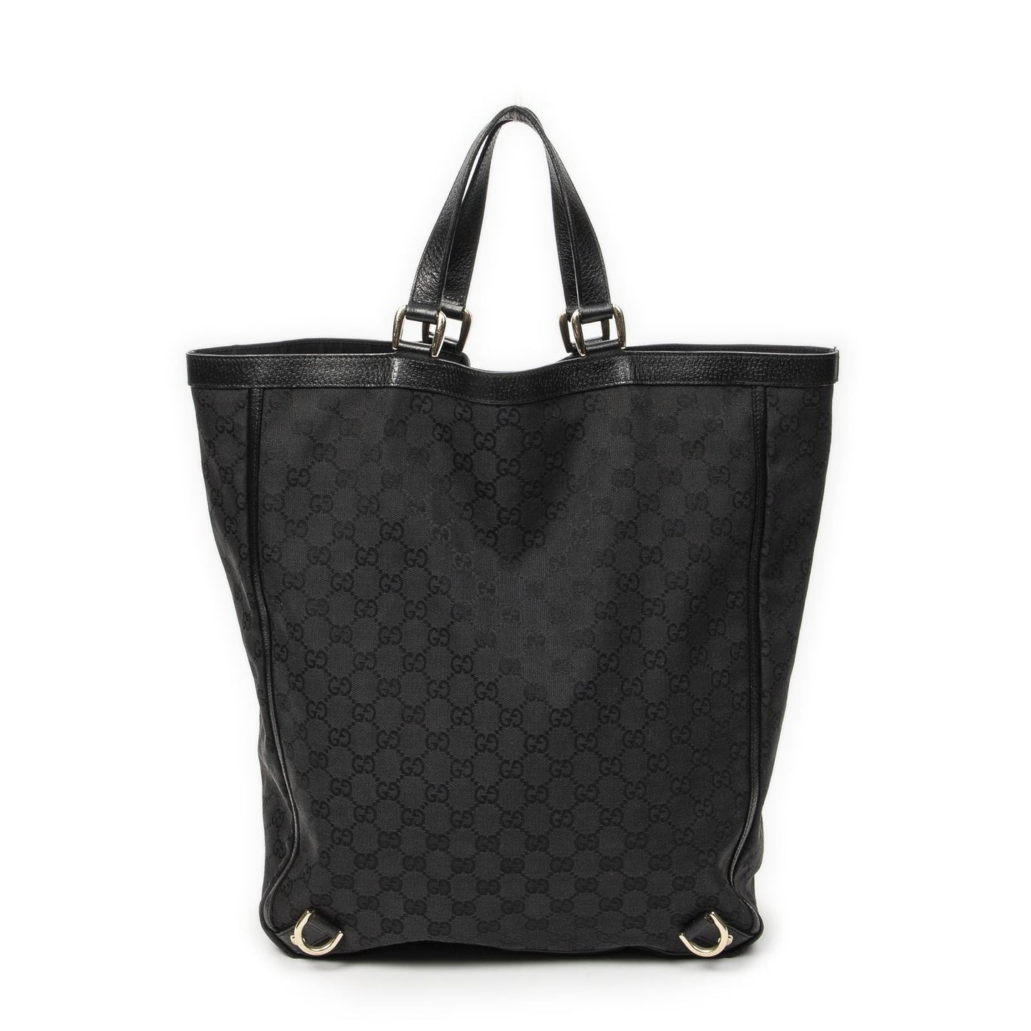 Gucci Abbey D-ring Vertical Tote Black GG Canvas — view 5