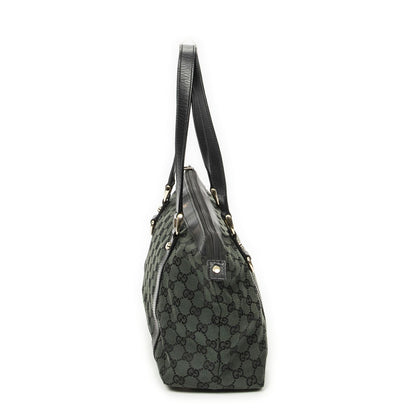 Gucci Abbey Ring Tote Green Black GG Canvas — view 3