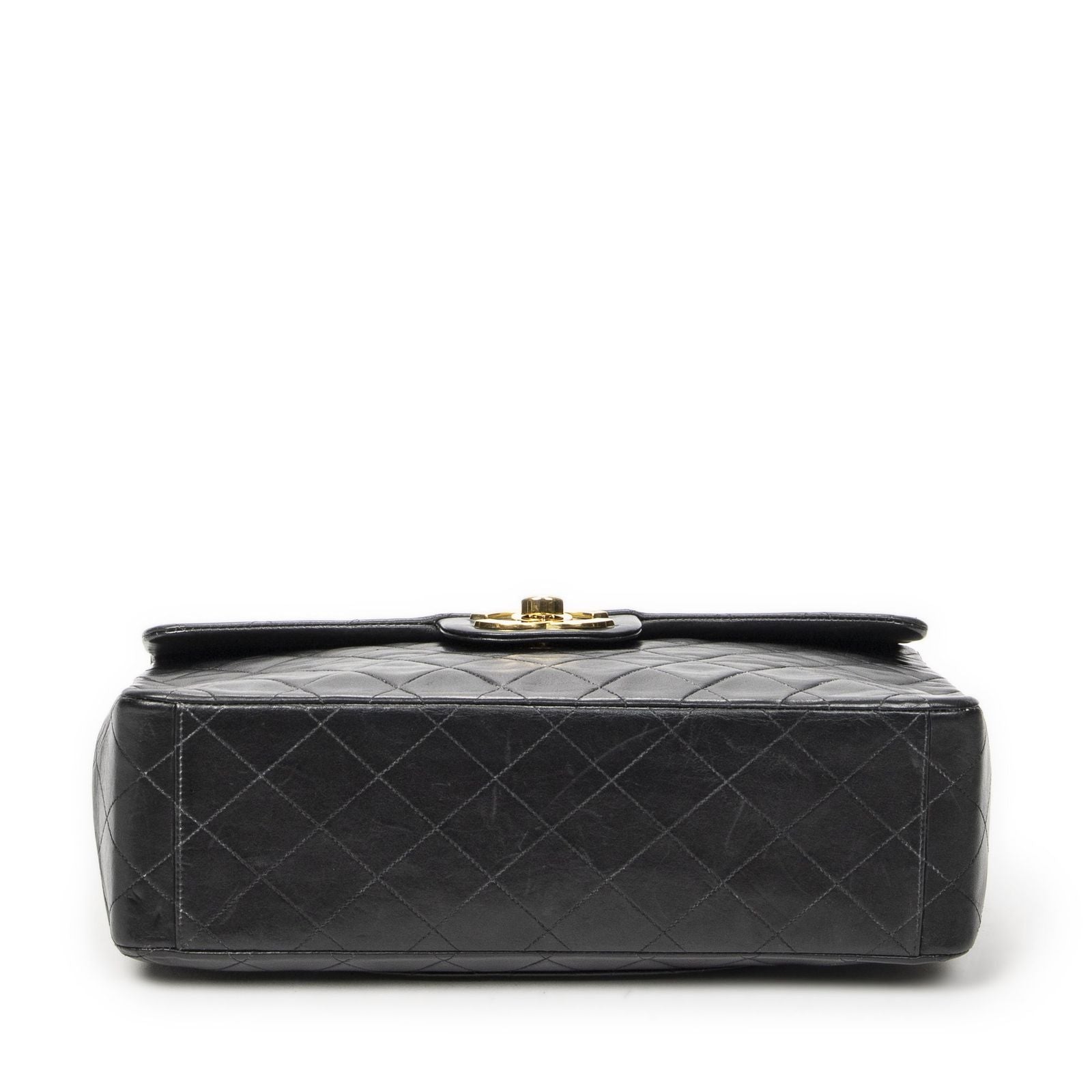 Chanel Maxi Jumbo XL Flap Black Quilted Lambskin Leather — view 6