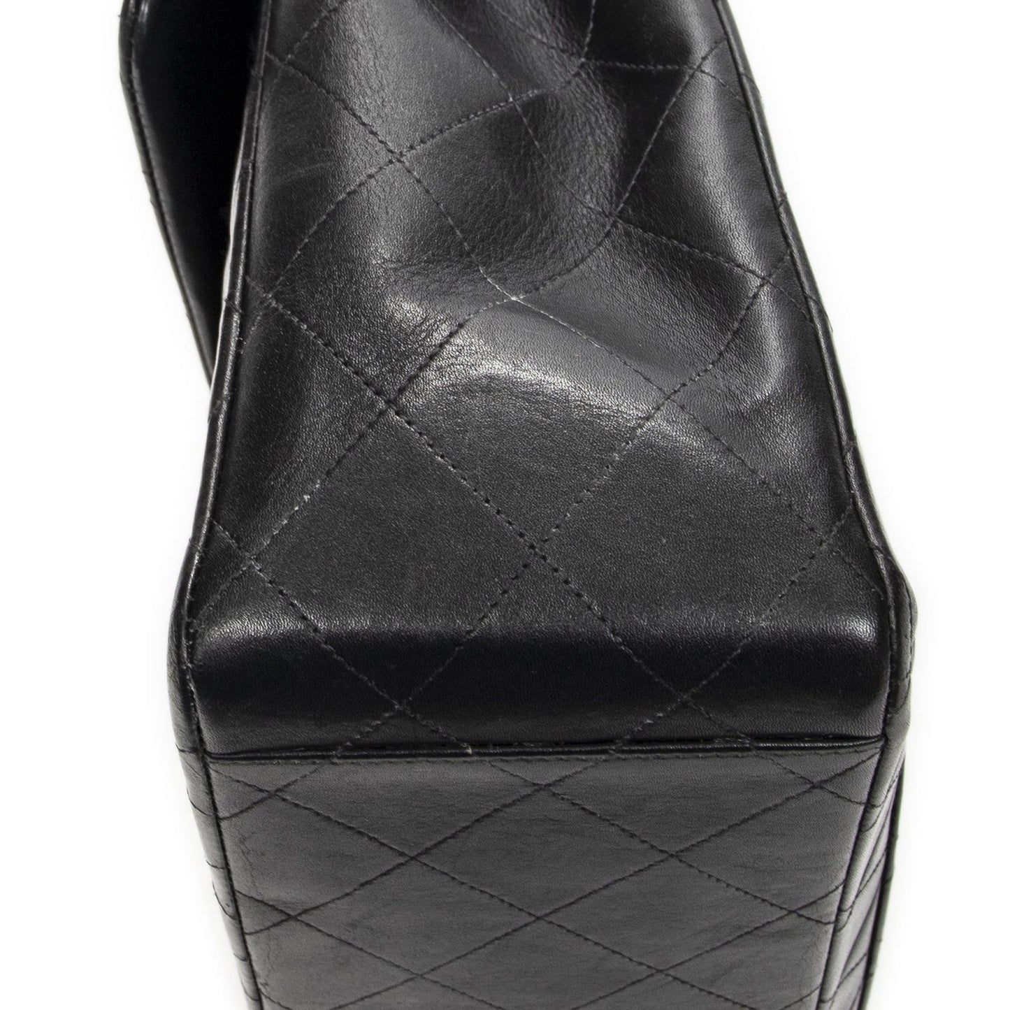 Chanel Maxi Jumbo XL Flap Black Quilted Lambskin Leather — view 8