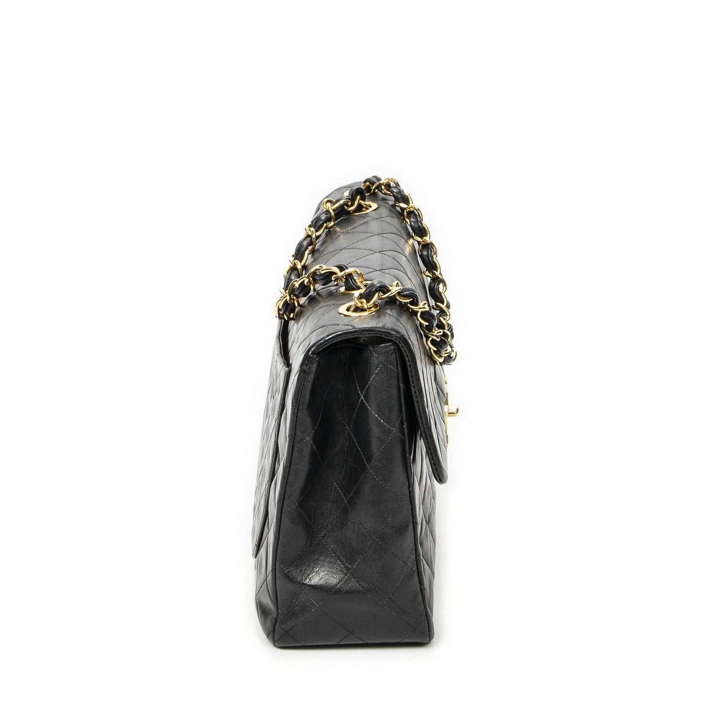 Chanel Maxi Jumbo XL Flap Black Quilted Lambskin Leather — view 4