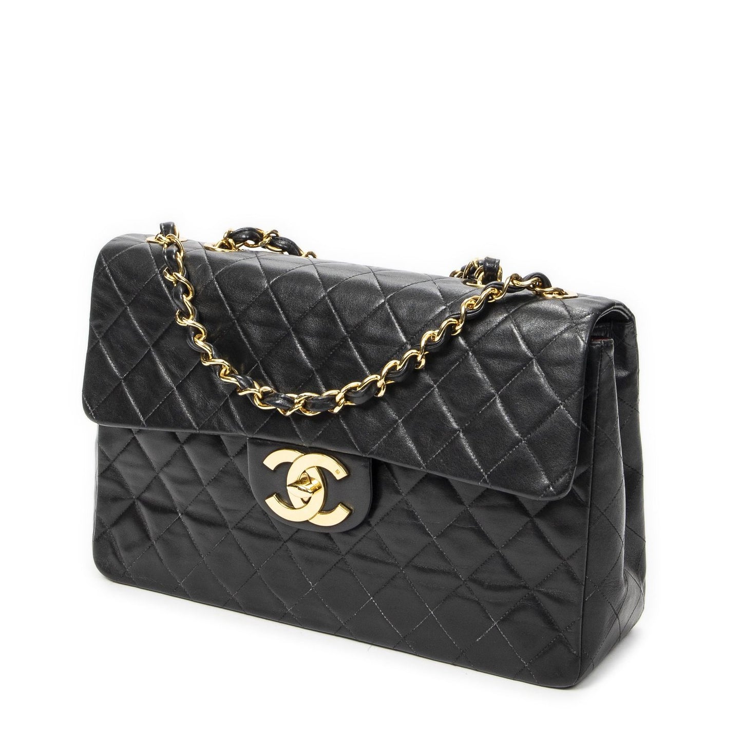 Chanel Maxi Jumbo XL Flap Black Quilted Lambskin Leather — view 2