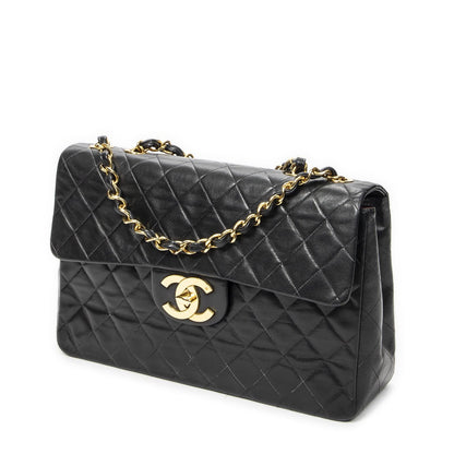 Chanel Maxi Jumbo XL Flap Black Quilted Lambskin Leather — view 2