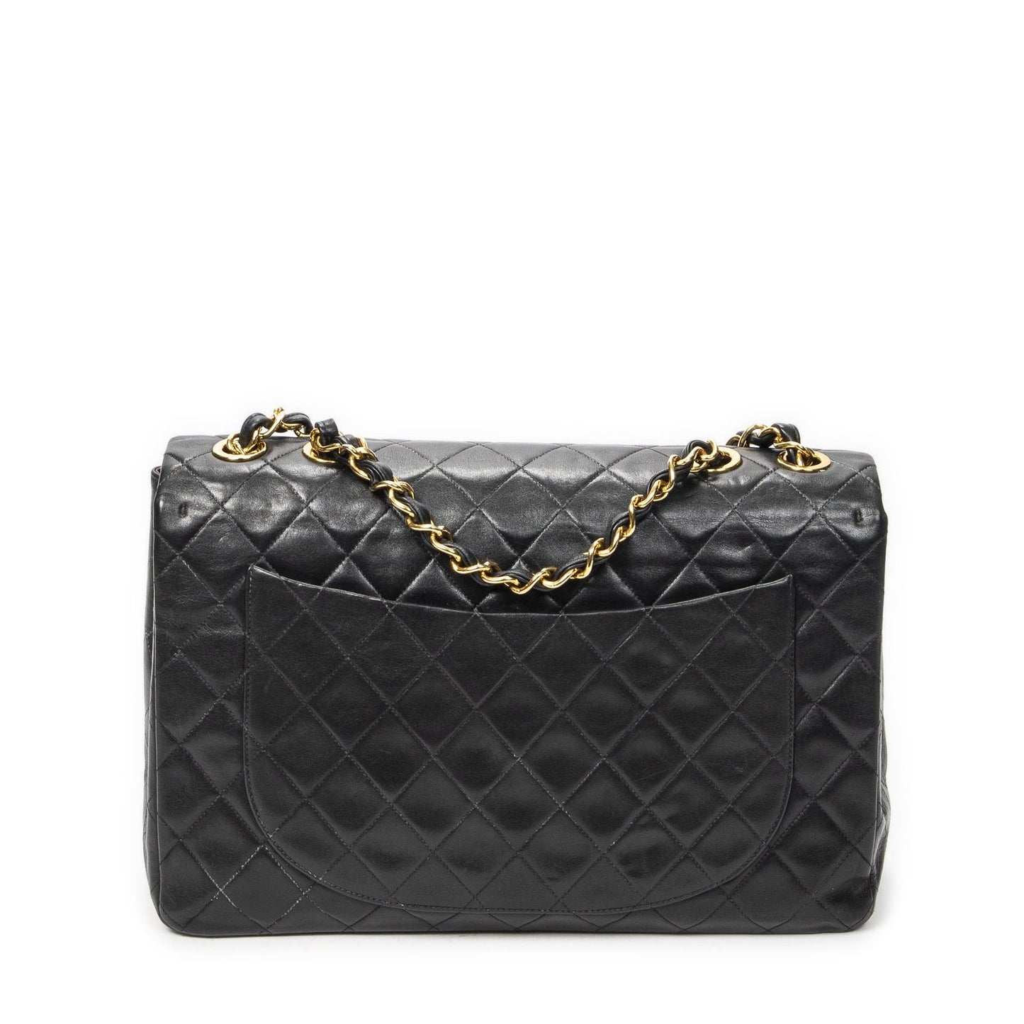 Chanel Maxi Jumbo XL Flap Black Quilted Lambskin Leather — view 5