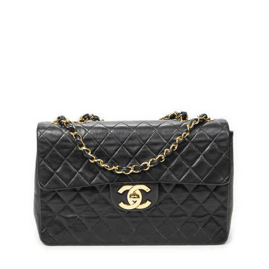 Chanel Maxi Jumbo XL Flap Black Quilted Lambskin Leather