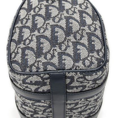 Dior Mini Boston Navy Gray Trotter Pattern Canvas Shoulder Bag — view 7