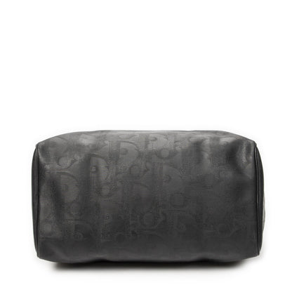 Dior Vintage Travel Boston Black Maxi Trotter Pattern Canvas Shoulder Bag — view 6