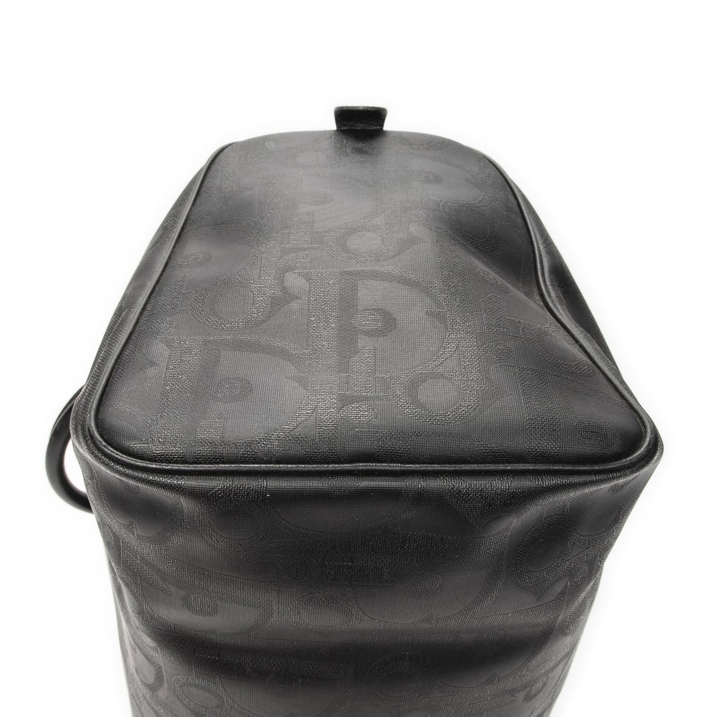 Dior Vintage Travel Boston Black Maxi Trotter Pattern Canvas Shoulder Bag — view 7