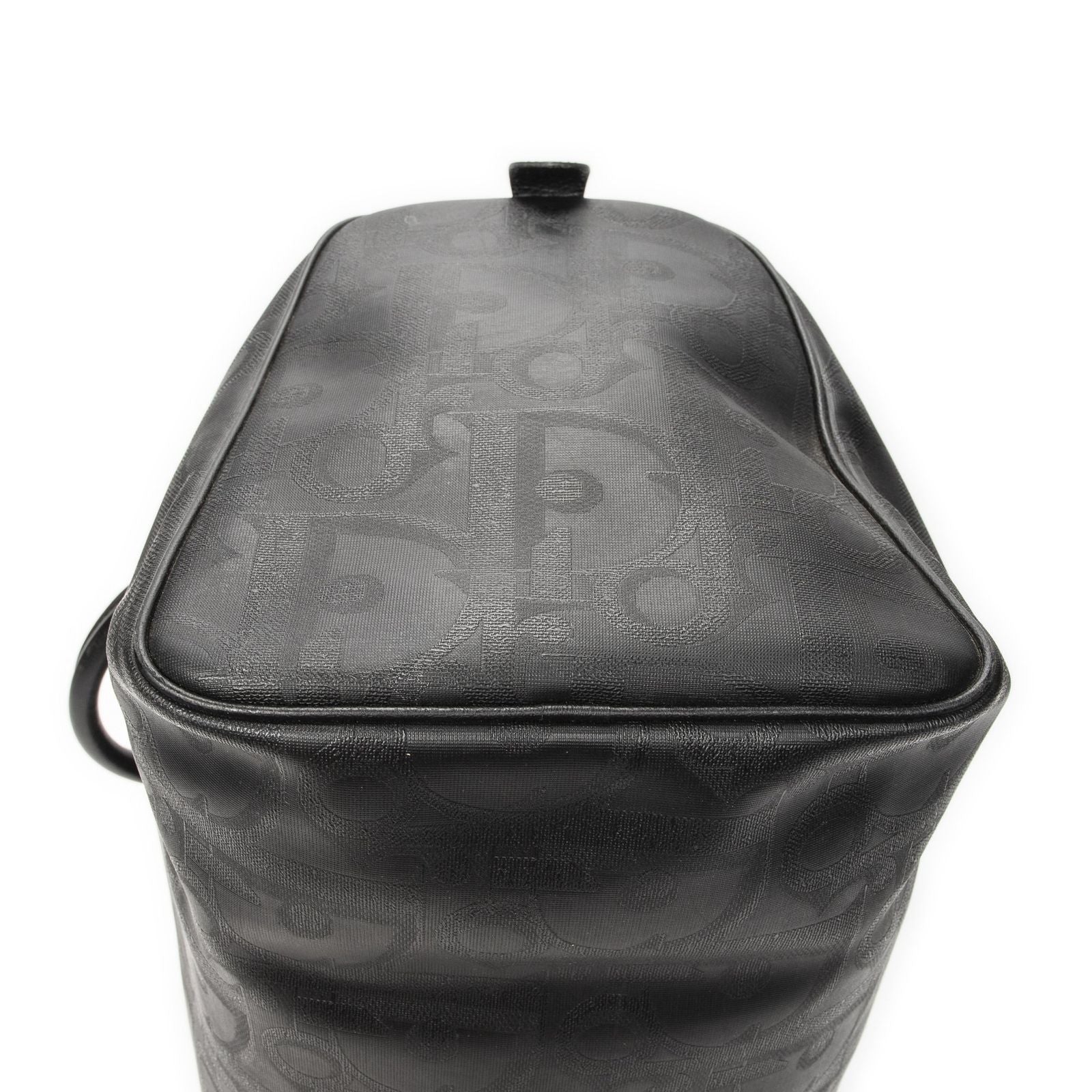 Dior Vintage Travel Boston Black Maxi Trotter Pattern Canvas Shoulder Bag — view 7