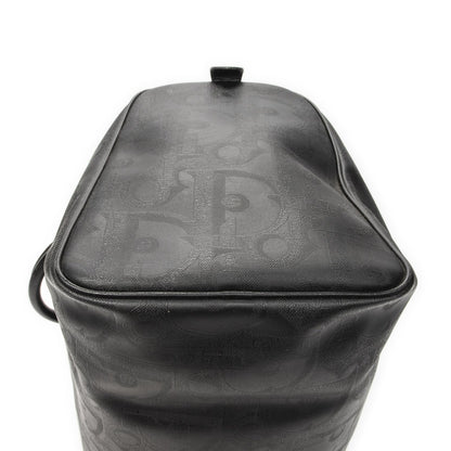 Dior Vintage Travel Boston Black Maxi Trotter Pattern Canvas Shoulder Bag — view 7