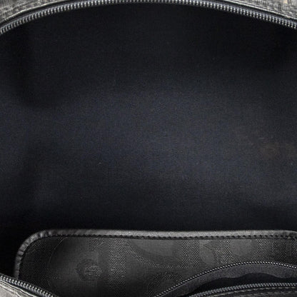 Dior Vintage Travel Boston Black Maxi Trotter Pattern Canvas Shoulder Bag — view 9