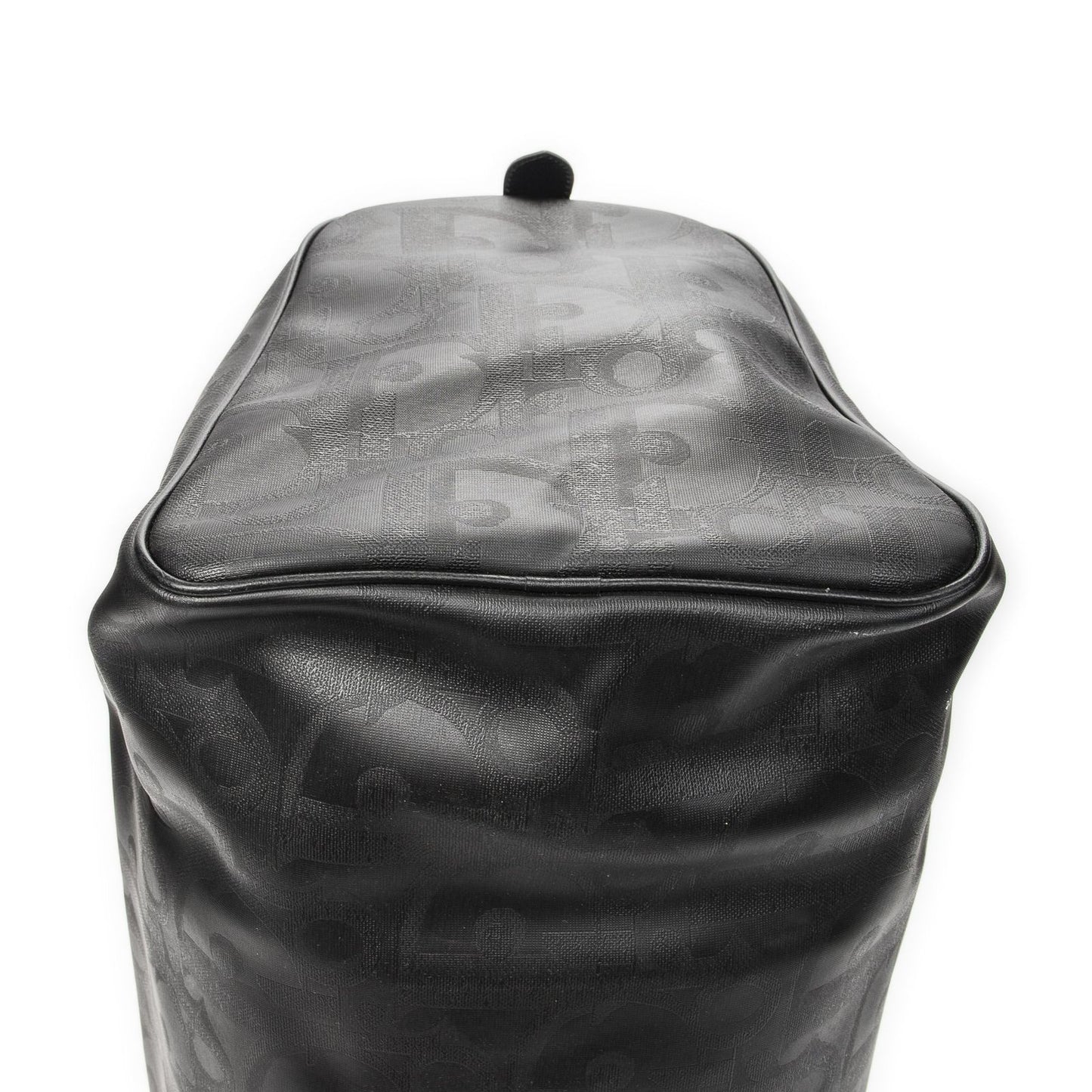 Dior Vintage Large Travel Boston Black Maxi Trotter Pattern Canvas Shoulder Bag — view 7