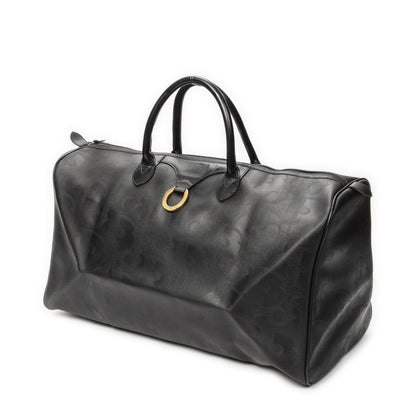 Dior Vintage Large Travel Boston Black Maxi Trotter Pattern Canvas Shoulder Bag — view 2