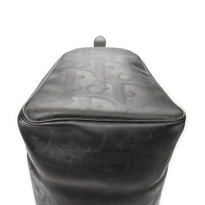 Dior Vintage Large Travel Boston Black Maxi Trotter Pattern Canvas Shoulder Bag — view 8