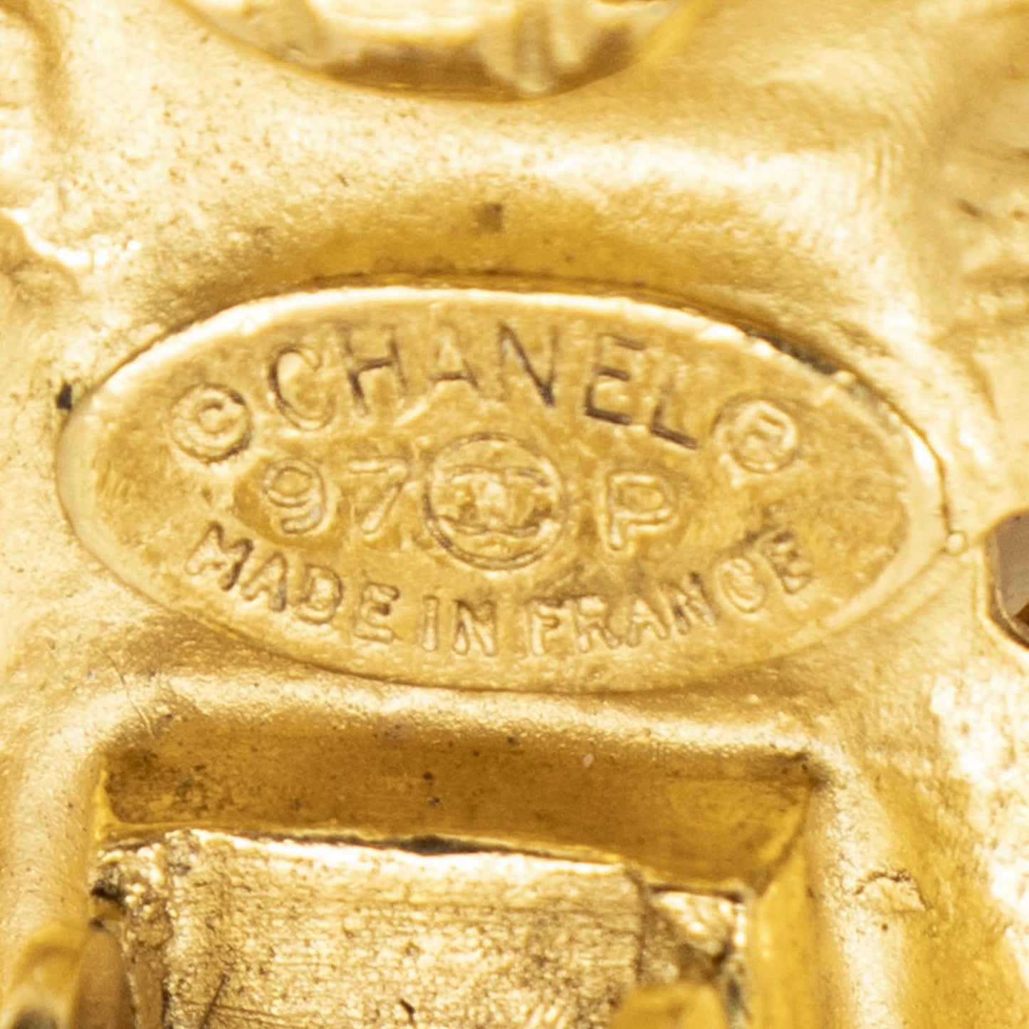 Chanel CC Logo Heart Clip Earrings Gold Plated — view 3