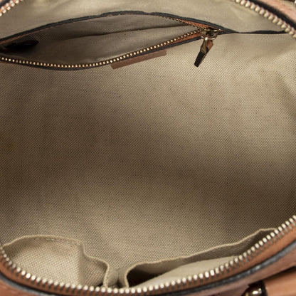 Gucci Small Web Joy Boston Bag Pink Beige GG Canvas — view 9