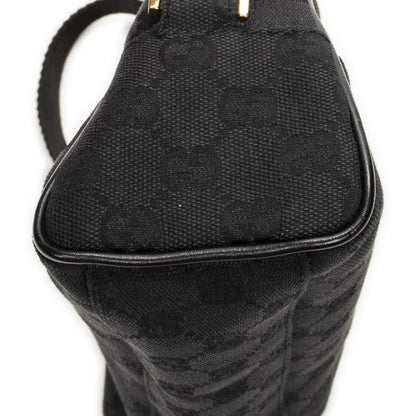 Gucci Half Moon Pochette Bag Black GG Canvas — view 7