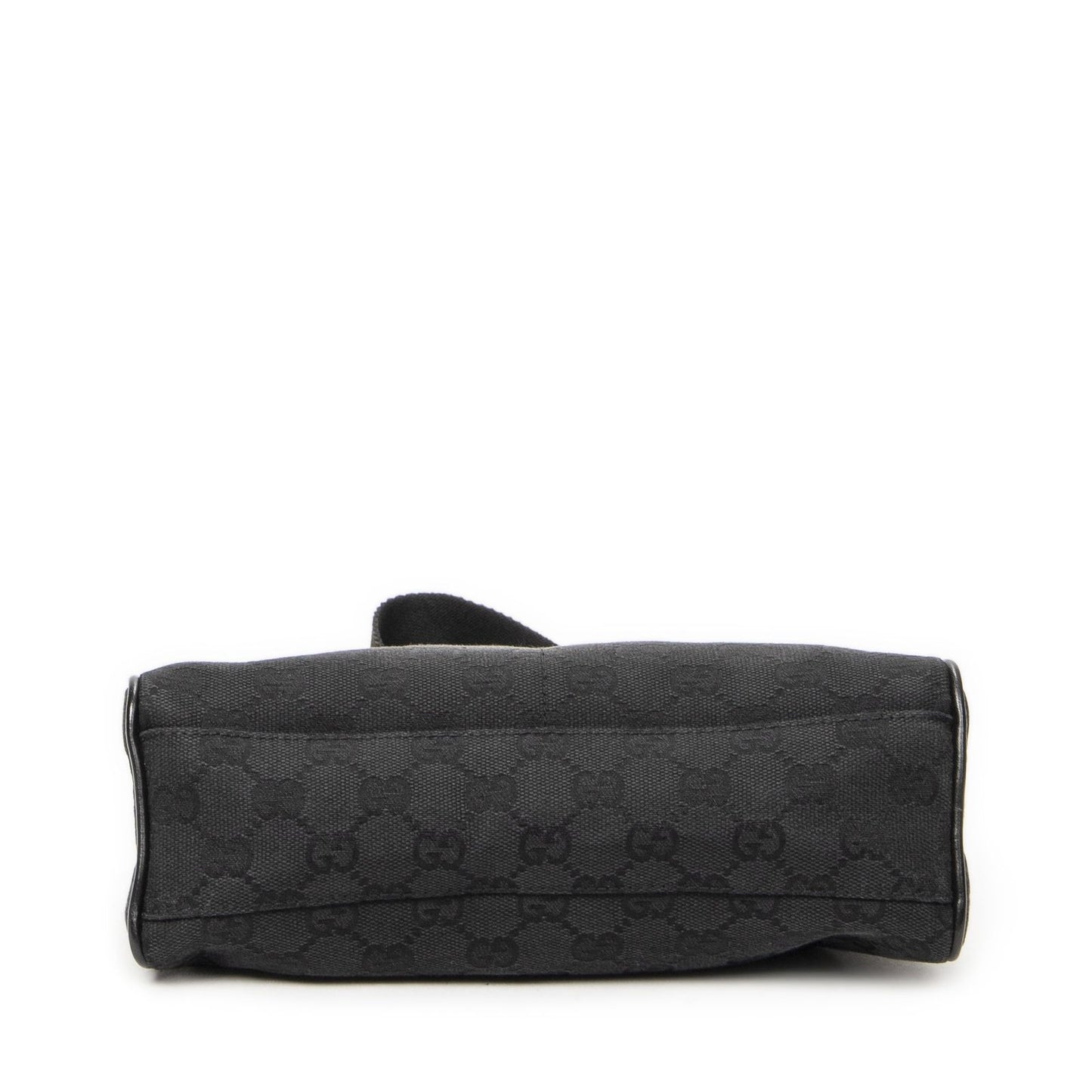 Gucci Half Moon Pochette Bag Black GG Canvas — view 6