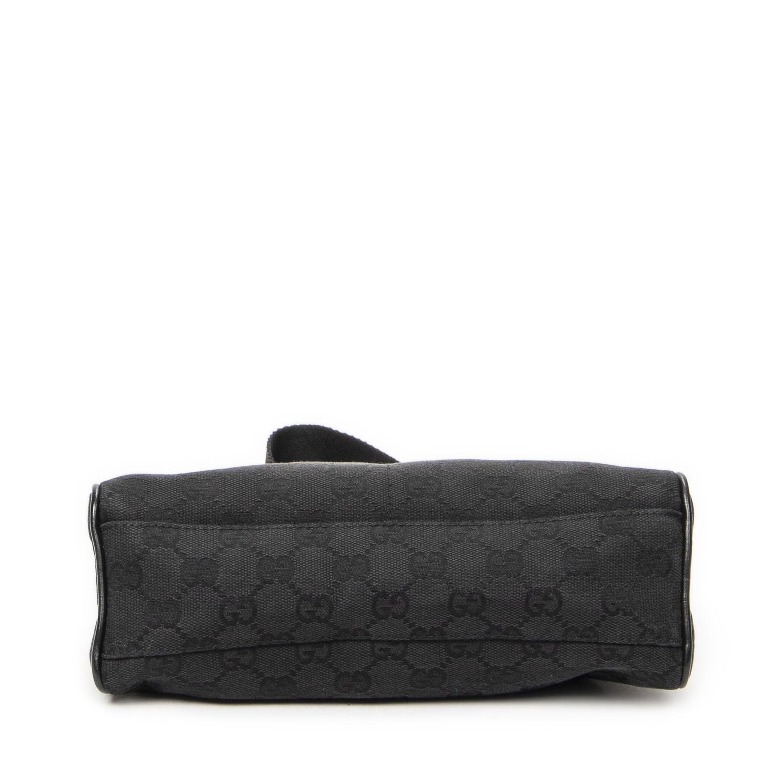 Gucci Half Moon Pochette Bag Black GG Canvas — view 6