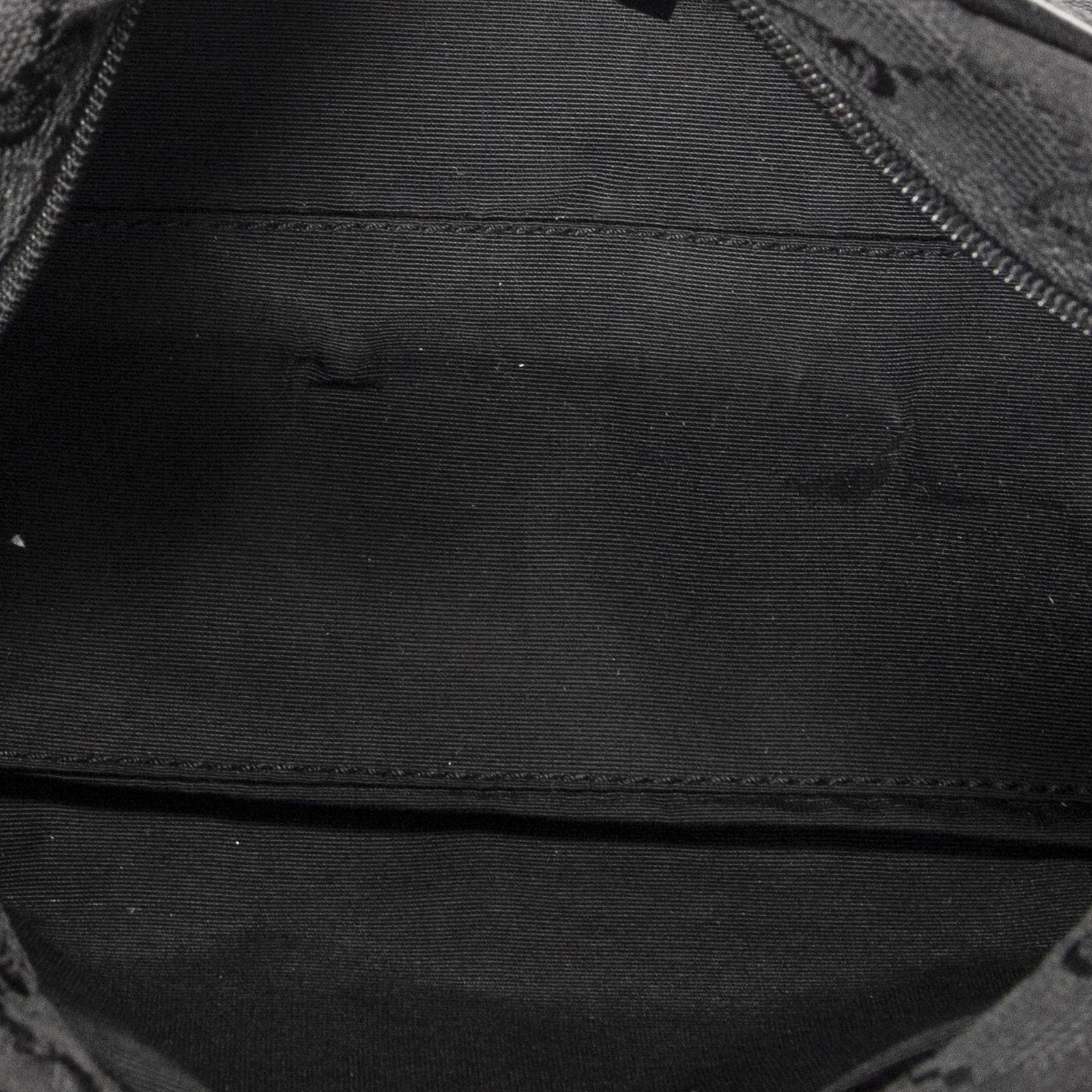 Gucci Half Moon Pochette Bag Black GG Canvas — view 9
