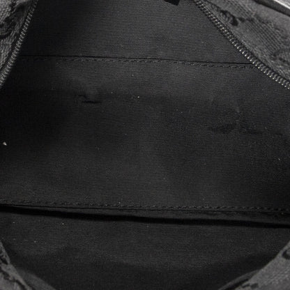 Gucci Half Moon Pochette Bag Black GG Canvas — view 9