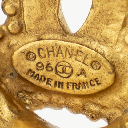 Chanel CC Diamond Clip on Earrings Gold Plated — view 3
