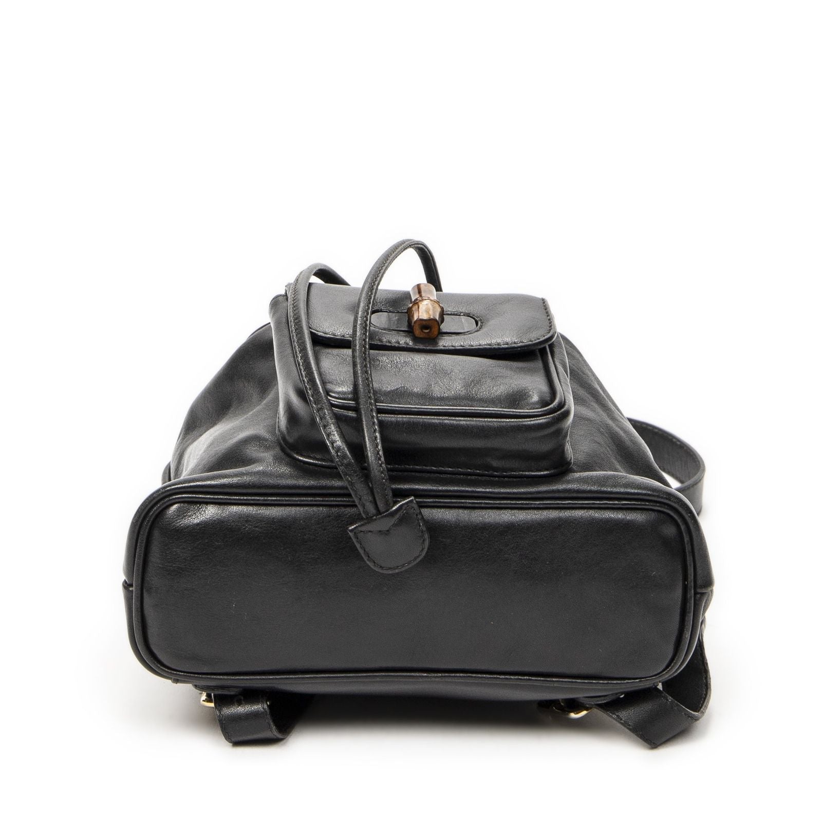 Gucci Mini Bamboo Backpack Black Calfskin Leather — view 6