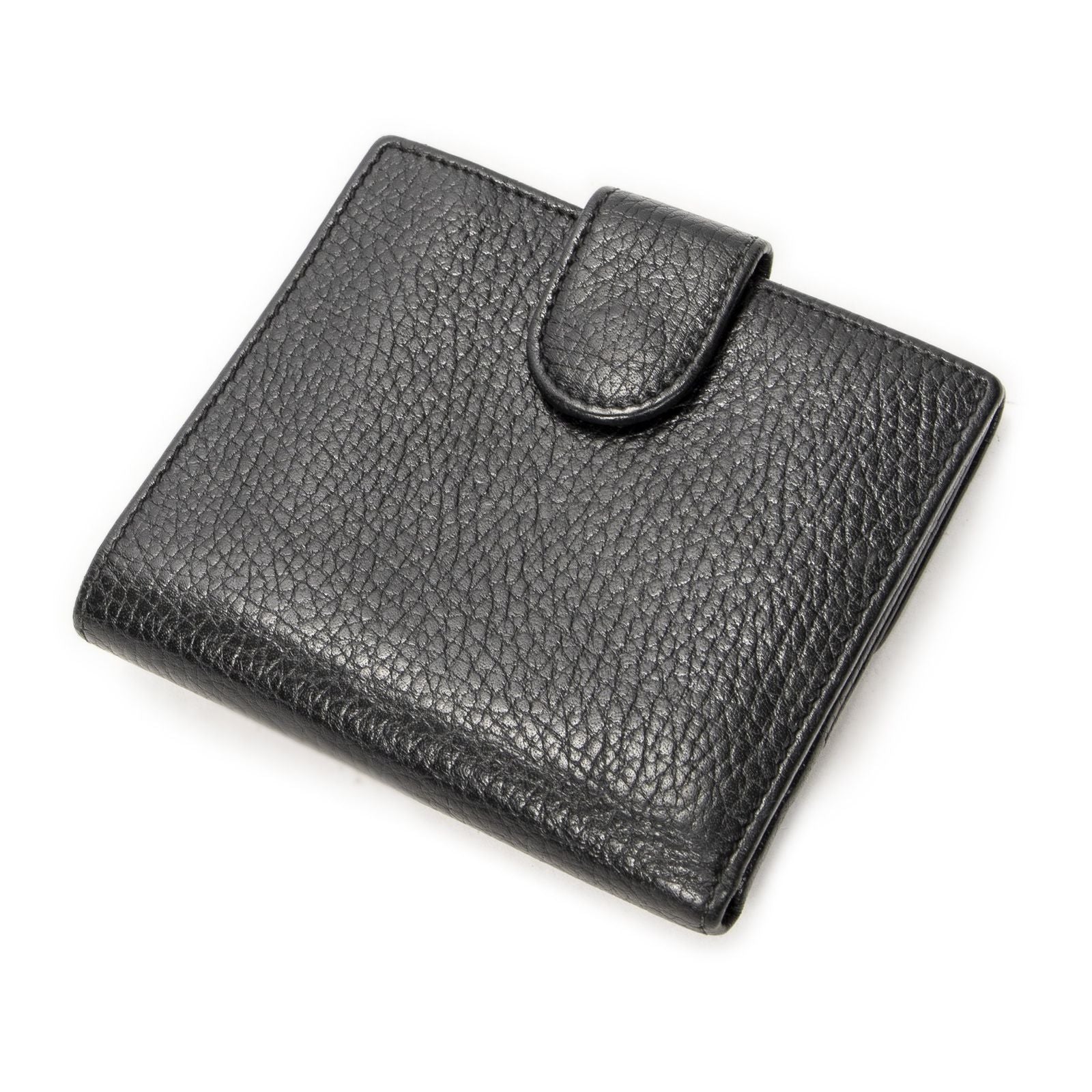 Gucci Interlocking Compact French Wallet Black Gray Calfskin Leather — view 2