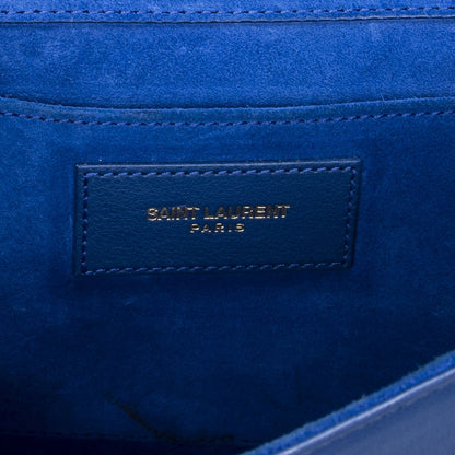 Saint Laurent Yves Line Clutch Blue Calfskin Leather — view 5