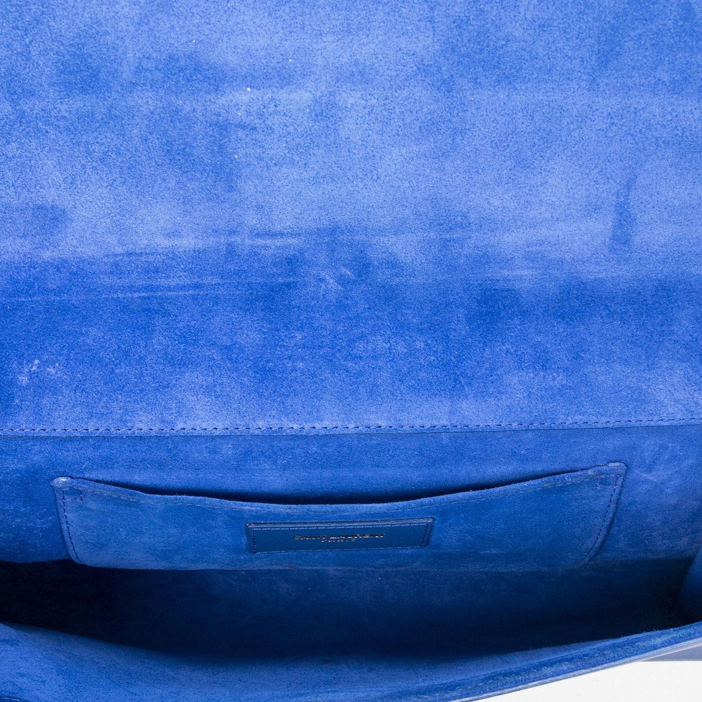 Saint Laurent Yves Line Clutch Blue Calfskin Leather — view 4
