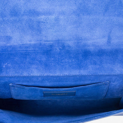 Saint Laurent Yves Line Clutch Blue Calfskin Leather — view 4
