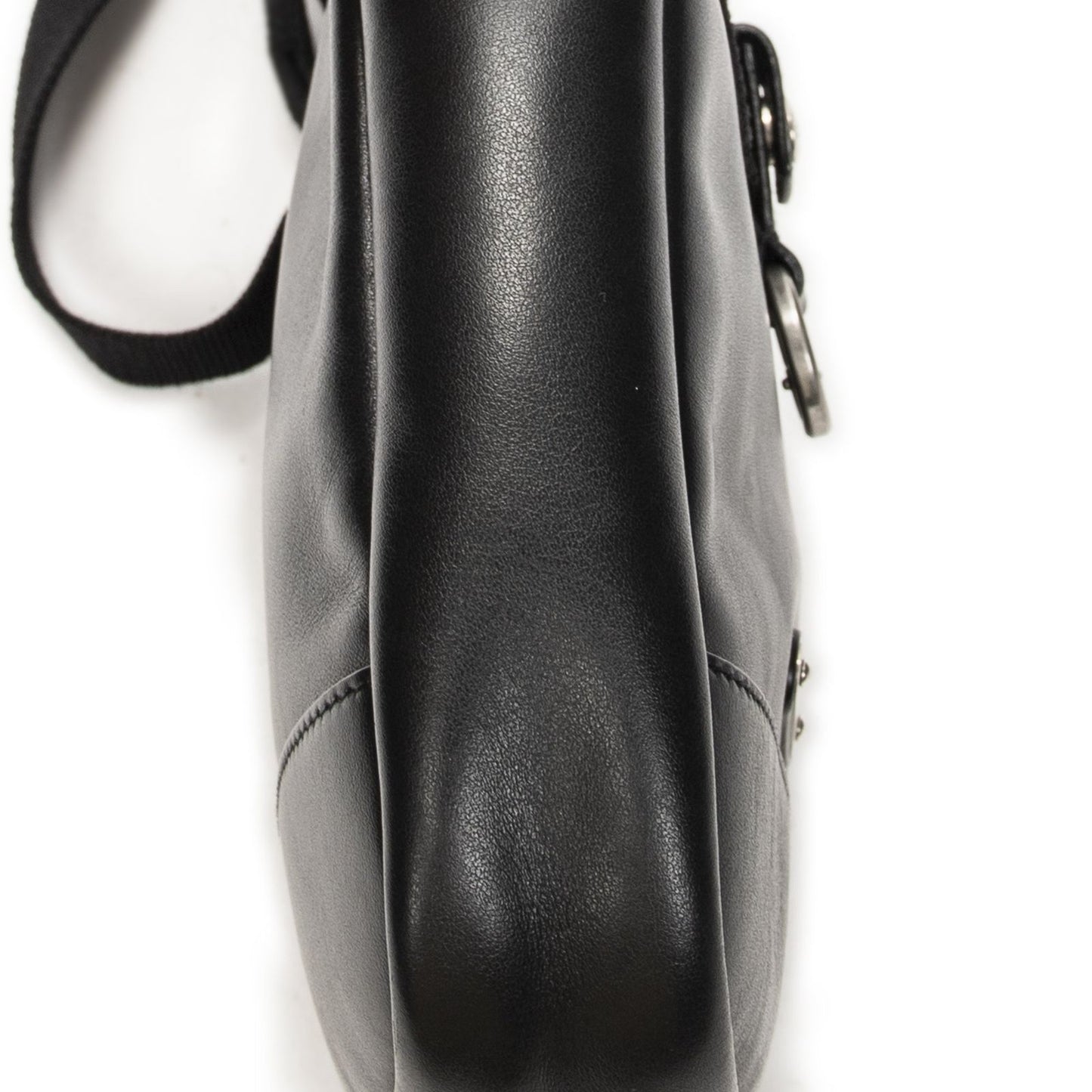 Saint Laurent Yves Rivington Lace Cross Belt Bag Black Calfskin Leather — view 7