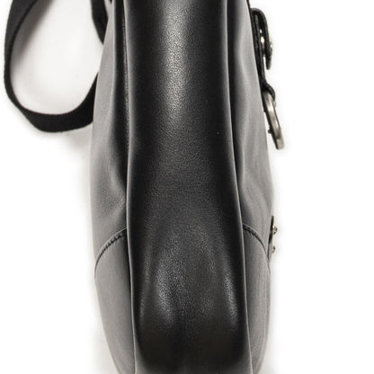 Saint Laurent Yves Rivington Lace Cross Belt Bag Black Calfskin Leather — view 7