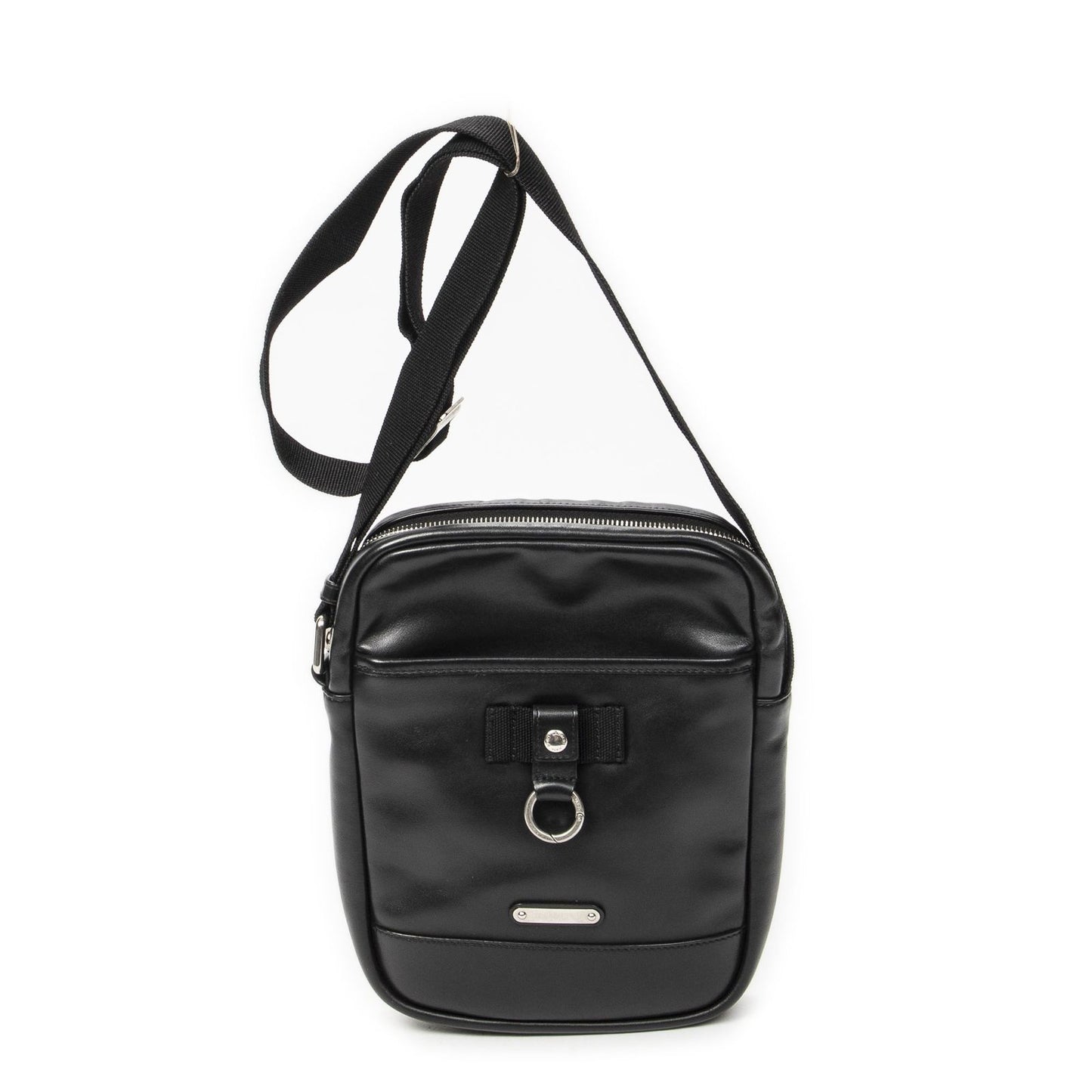 Saint Laurent Yves Rivington Lace Cross Belt Bag Black Calfskin Leather