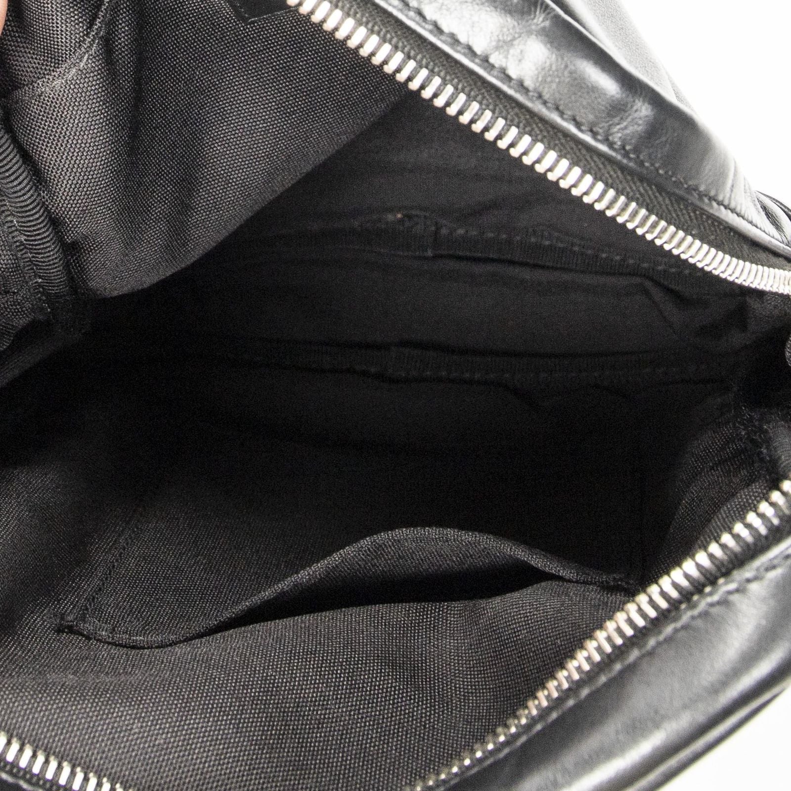 Saint Laurent Yves Rivington Lace Cross Belt Bag Black Calfskin Leather — view 9