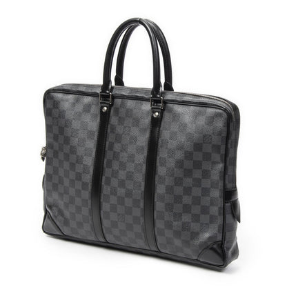 Louis Vuitton Porte Documents Voyage Black Damier Graphite — view 2