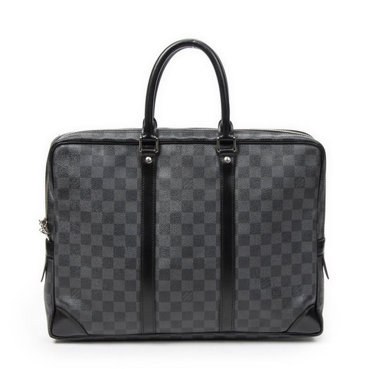 Louis Vuitton Porte Documents Voyage Black Damier Graphite