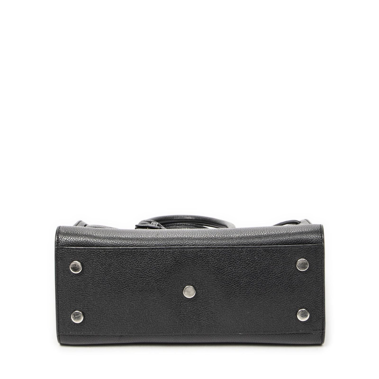 Saint Laurent Yves Baby Sac Black Gray Calfskin Leather Messenger Bag — view 6