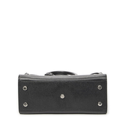 Saint Laurent Yves Baby Sac Black Gray Calfskin Leather Messenger Bag — view 6