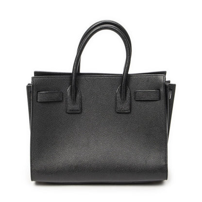 Saint Laurent Yves Baby Sac Black Gray Calfskin Leather Messenger Bag — view 5
