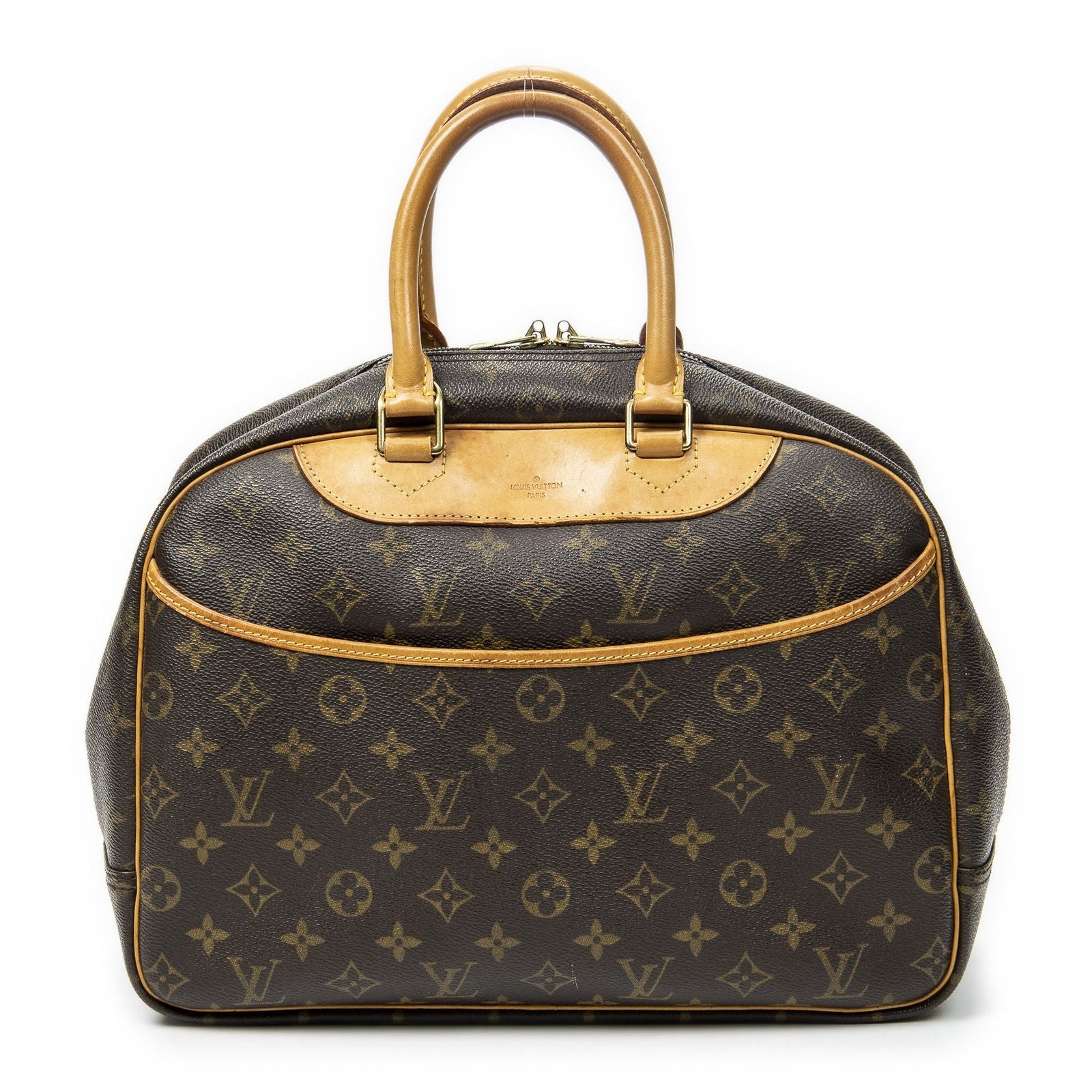 Louis Vuitton Deauville Brown Monogram Canvas Handbag