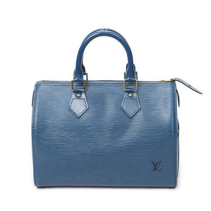 Louis Vuitton Speedy Blue Epi Handbag