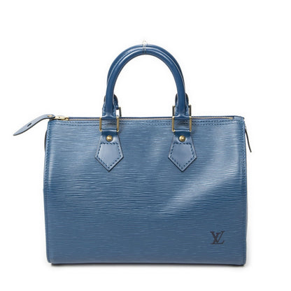 Louis Vuitton Speedy Blue Epi Handbag — view 5