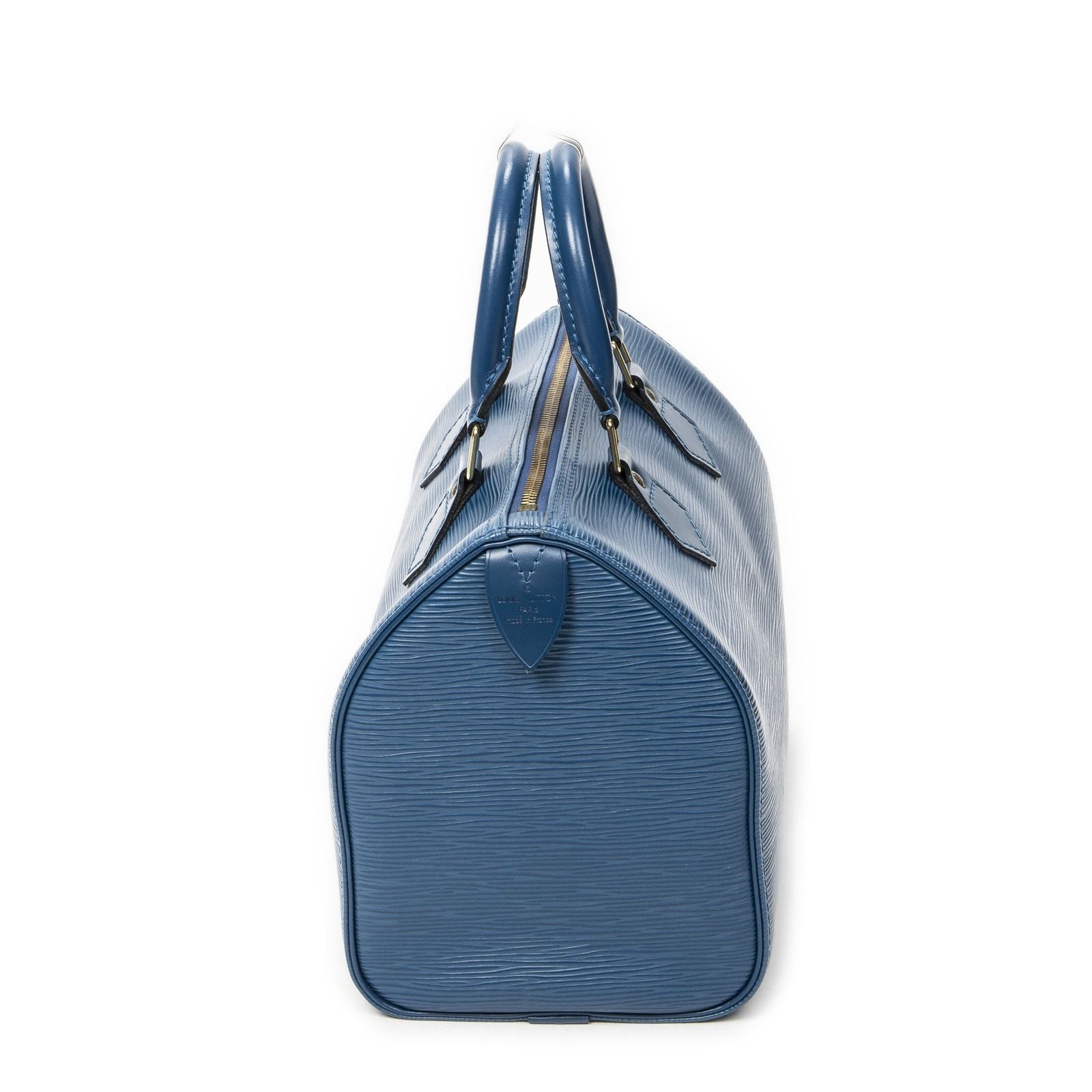 Louis Vuitton Speedy Blue Epi Handbag — view 4