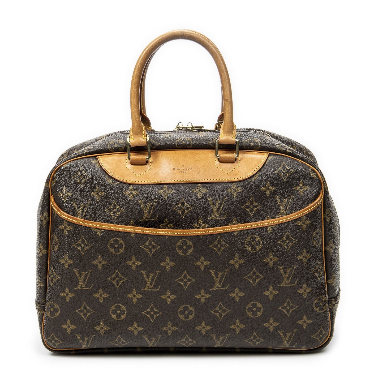 Louis Vuitton Deauville Brown Monogram Canvas Handbag