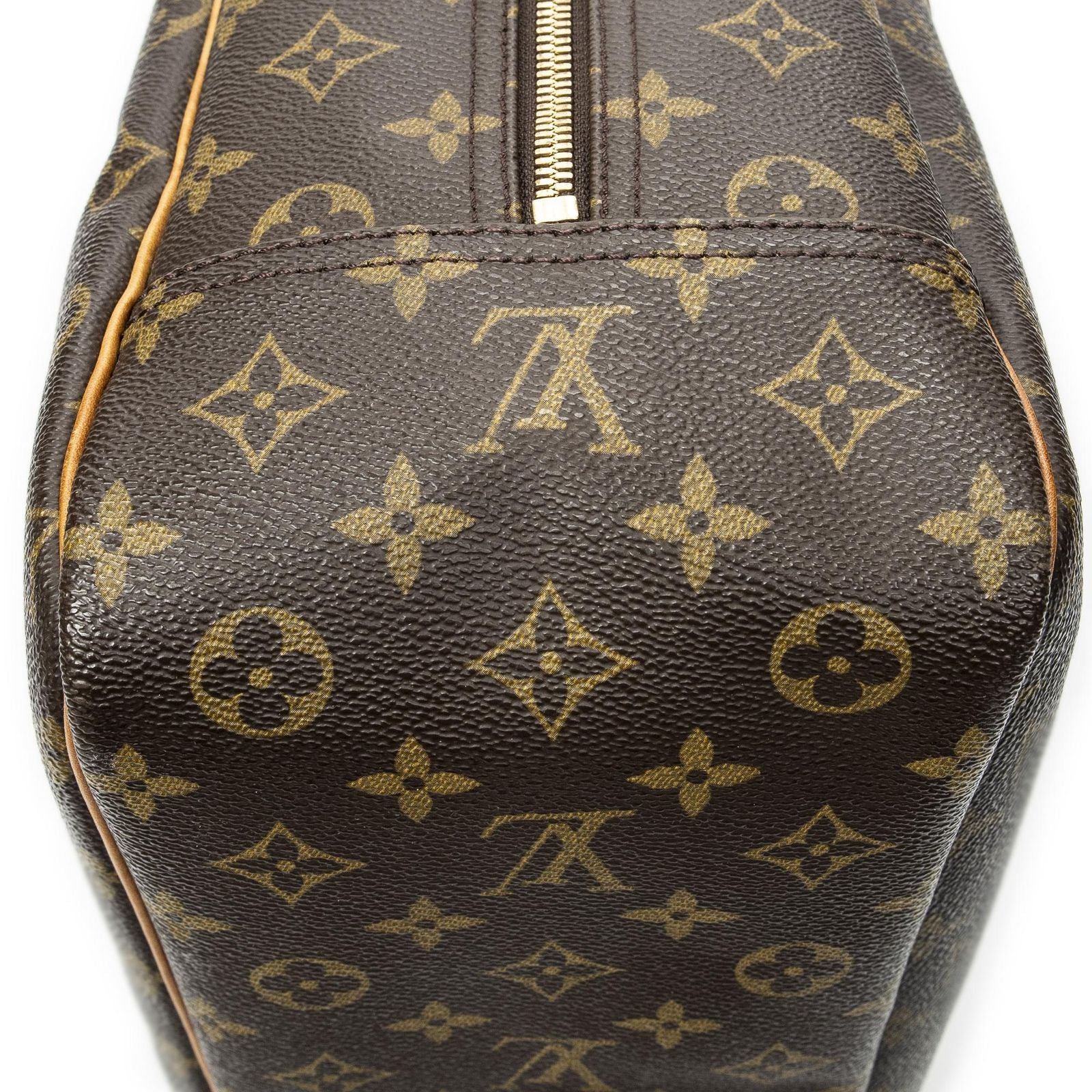 Louis Vuitton Deauville Brown Monogram Canvas Handbag — view 8
