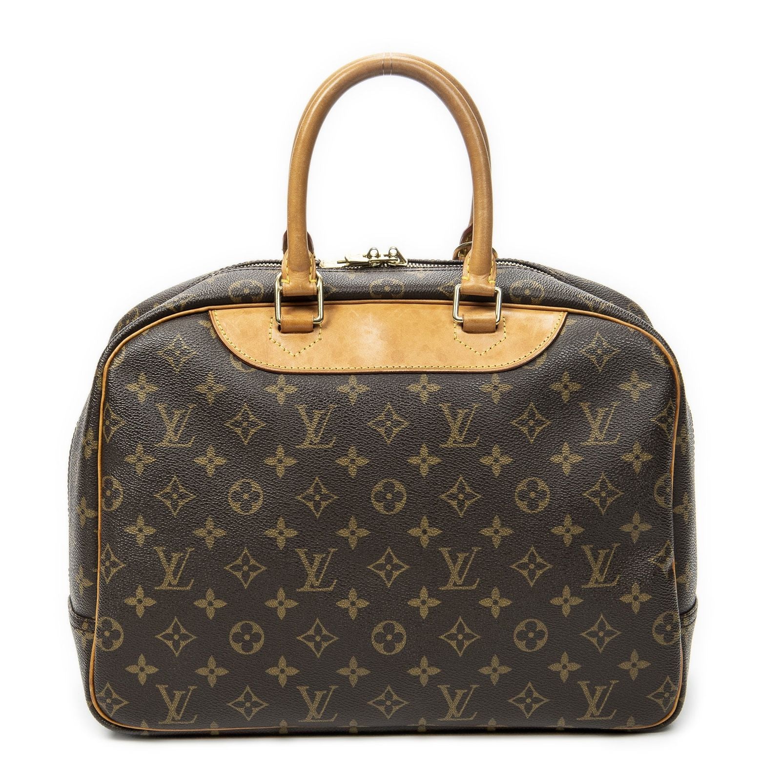 Louis Vuitton Deauville Brown Monogram Canvas Handbag — view 5