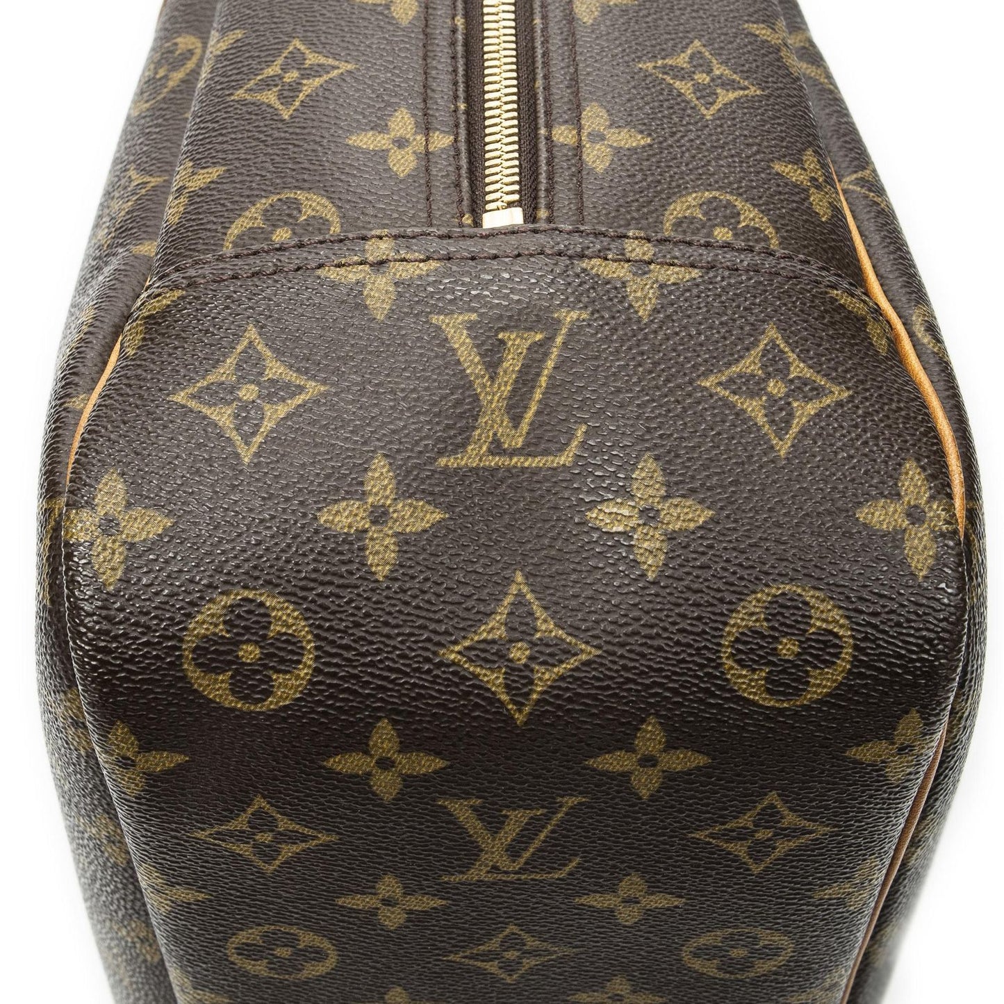 Louis Vuitton Deauville Brown Monogram Canvas Handbag — view 7