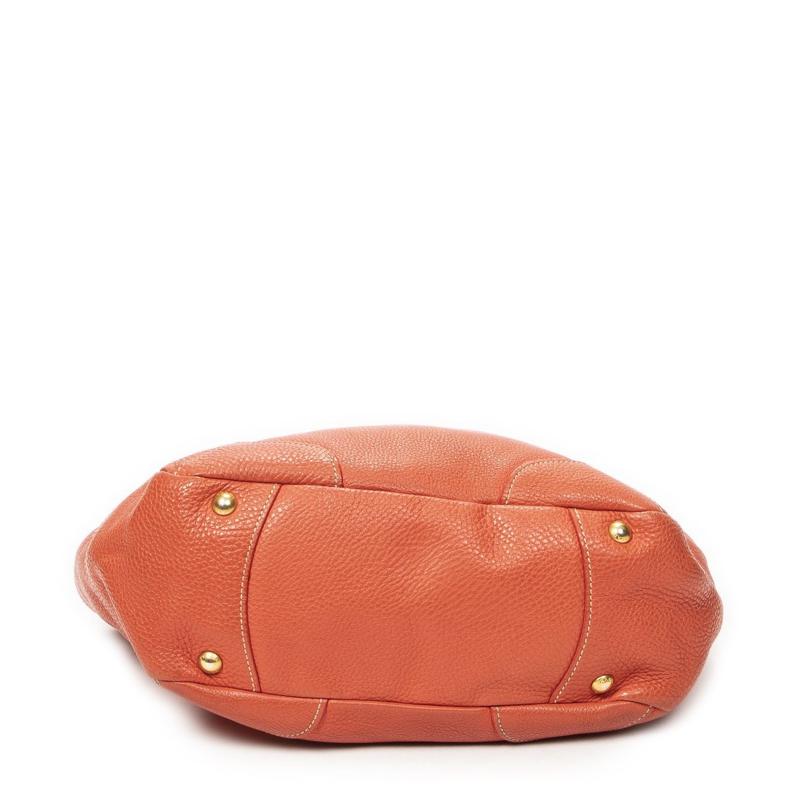 Prada Side Pocket Ring Orange Vitello Daino — view 6