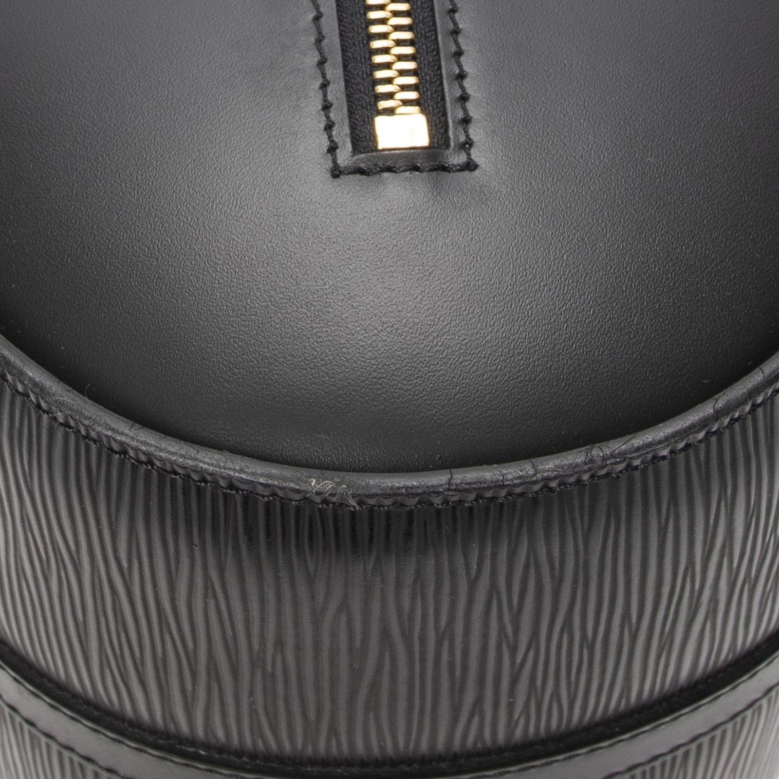 Louis Vuitton Soufflot Black Epi Handbag — view 7